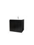 600mm Wall Hung Matte Black Linear Surface Bathroom Cabinet Cabinet Only