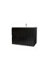 750mm Wall Hung Matte Black Linear Surface Bathroom Cabinet With Left Hand Drawers Cabinet Only