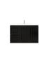 900mm Wall Hung Matte Black Linear Surface Bathroom Cabinet With Left Hand Drawers Cabinet Only