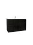 900mm Wall Hung Matte Black Linear Surface Bathroom Cabinet With Left Hand Drawers Cabinet Only