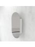 450mm Oval Shape Matte White Finish Bathroom Mirror Cabinet Shaving Storage