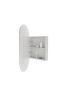 450mm Oval Shape Matte White Finish Bathroom Mirror Cabinet Shaving Storage