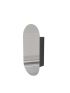 450mm Oval Shape Matte Black Finish Bathroom Mirror Cabinet Shaving Storage