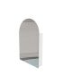 600mm Arch Curved Matte White Finish Bathroom Mirror Cabinet Shaving Storage