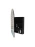 600mm Arch Curved Matte Black Finish Bathroom Mirror Cabinet Shaving Storage