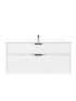 1200mm Aria Matte White 2 PAC MDF 2 Drawers Wall Hung Bathroom Vanity With Handle