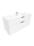 1200mm Aria Matte White 2 PAC MDF 2 Drawers Wall Hung Bathroom Vanity With Handle