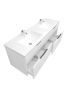 1500mm Aria Matte White 2 PAC MDF 4 Drawers Wall Hung Bathroom Vanity With Handle