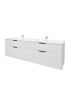 1800mm Aria Matte White 2 PAC MDF 4 Drawers Wall Hung Bathroom Vanity With Handle