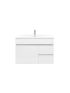 750mm Wall Hung PVC Gloss White Left/Right Drawers Bathroom Vanity Cabinet Only