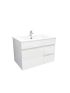 750mm Wall Hung PVC Gloss White Left/Right Drawers Bathroom Vanity Cabinet Only