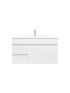 900mm Narrow Wall Hung PVC Gloss White Left/Right Drawers Bathroom Vanity Cabinet Only