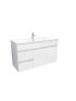 900mm Narrow Wall Hung PVC Gloss White Left/Right Drawers Bathroom Vanity Cabinet Only