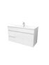 900mm Narrow Wall Hung PVC Gloss White Left/Right Drawers Bathroom Vanity Cabinet Only