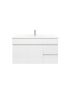 900mm Narrow Wall Hung PVC Gloss White Left/Right Drawers Bathroom Vanity Cabinet Only