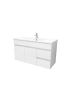 900mm Narrow Wall Hung PVC Gloss White Left/Right Drawers Bathroom Vanity Cabinet Only