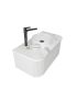 900mm Wall Hung PVC Matte White Ribbed Design Curved Edge Bathroom Vanity Cabinet Only