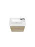 500mm Wall Hung Bathroom Vanity White Oak Wood Grain 2 PAC Coating MDF Board