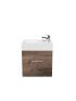 500mm Wall Hung Bathroom Vanity Dark Oak Wood Grain 2 PAC Coating MDF Board