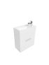 500mm Wall Hung Bathroom Vanity Matte White Finish PVC Vacuum Filmed Cabinet Only