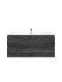 1200mm Wall Hung Bathroom Vanity Dark Grey Wood Grain 2 PAC Coating MDF Board