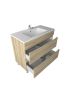 900mm Freestanding With Legs Bathroom Vanity White Oak Wood Grain High density MDF board with 2 PAC finish