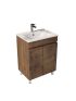 600x460MM Freestanding Bathroom Vanity 2 Doors Dark Oak MDF Cabinet Only