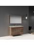 1200MM Dark Oak MDF Bathroom Vanity Right Drawers Free Standing Cabinet Only