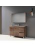 1200MM Dark Oak MDF Bathroom Vanity Right Drawers Free Standing Cabinet Only