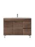 1200MM Dark Oak MDF Bathroom Vanity Right Drawers Free Standing Cabinet Only