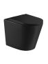 Berlin99 Matte Black Wall Faced Pan with Slim UF Seat Cover Quiet Flushing Technology Floor Pan