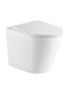 Berlin99 Matte White Wall Faced Pan with Slim UF Seat Cover Quiet Flushing Technology Floor Pan