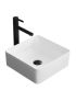 410x410x135mm Square Gloss White Ceramic Above Counter Basin Non-overflow