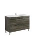 1200MM Dark Grey MDF Bathroom Vanity Left Drawers Free Standing Cabinet Only