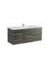 1200MM Dark Grey MDF Bathroom Vanity Left Drawers Wall Hung Cabinet Only