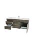 1200MM Dark Grey MDF Bathroom Vanity Left Drawers Wall Hung Cabinet Only