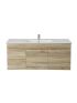 1200MM White Oak MDF Bathroom Vanity Left Drawers Wall Hung Cabinet Only