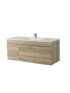 1200MM White Oak MDF Bathroom Vanity Left Drawers Wall Hung Cabinet Only