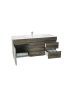 1200MM Dark Grey MDF Bathroom Vanity Right Drawers Wall Hung Cabinet Only