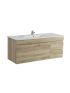 1200MM White Oak MDF Bathroom Vanity Right Drawers Wall Hung Cabinet Only