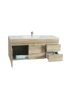 1200MM White Oak MDF Bathroom Vanity Right Drawers Wall Hung Cabinet Only