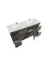 1500MM Dark Grey MDF Bathroom Vanity 4 Side Drawers 2 Middle Doors Free Standing Cabinet Only