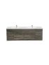 1500MM Dark Grey MDF Bathroom Vanity 4 Side Drawers 2 Middle Doors Wall Hung Cabinet Only