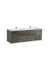 1500MM Dark Grey MDF Bathroom Vanity 4 Side Drawers 2 Middle Doors Wall Hung Cabinet Only