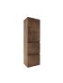 1350MM Dark Oak MDF Cabinet 2 Drawers 1 Door Wall Hung Tall Boy Tall Storage Cabinet