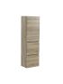 1350MM White Oak MDF Cabinet 2 Drawers 1 Door Wall Hung Tall Boy Tall Storage Cabinet