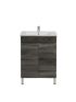 600MM Dark Grey MDF Bathroom Vanity 2 Doors Free Standing Cabinet Only