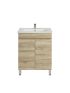 600MM White Oak MDF Bathroom Vanity 2 Doors Free Standing Cabinet Only