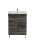 600MM Dark grey MDF Bathroom Vanity 2 Doors Free Standing Cabinet Only