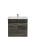 600MM Dark Grey MDF Bathroom Vanity 2 Doors Wall Hung Cabinet Only